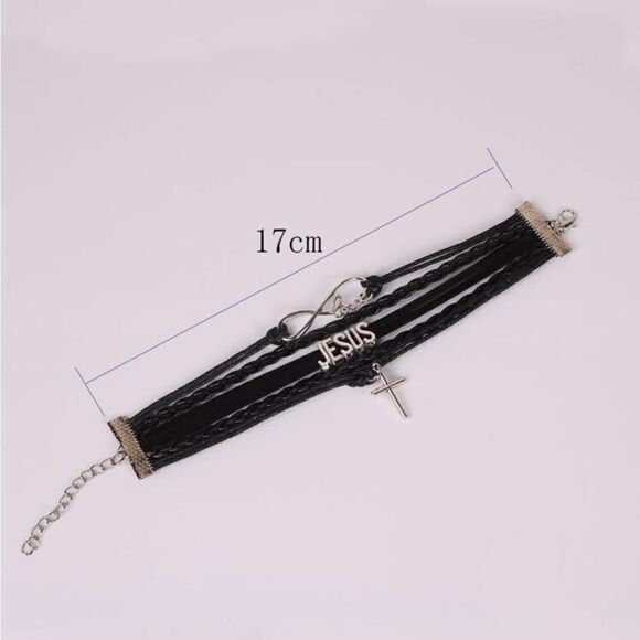 I love Jesus fake leather bracelet - Picture 3 of 8